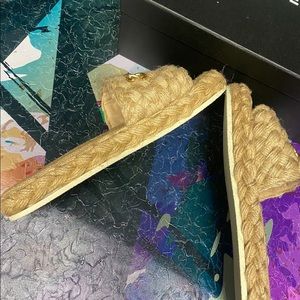 CHANEL ESPADRILLES LAMBSKIN BROWN 39  US 8.5